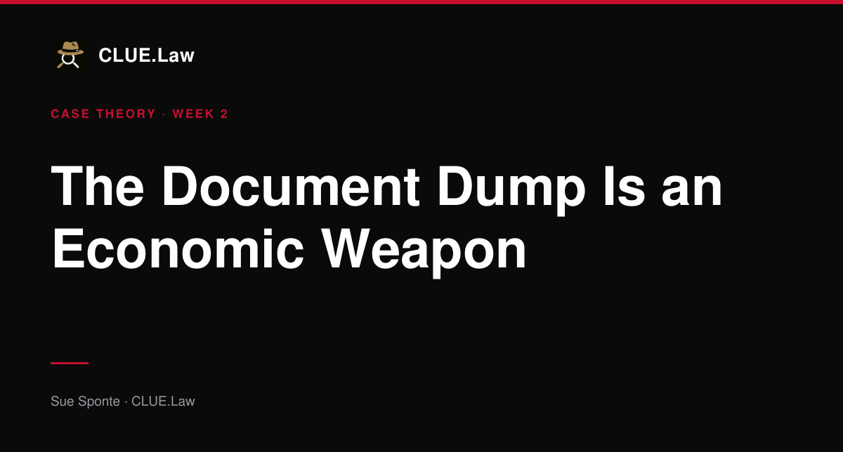 The Document Dump Is an Economic Weapon